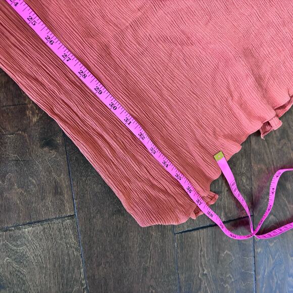 ASOS Women's Size 4 Wrap Orange Midi Skirt Buttons Viscose - Picture 8 of 9